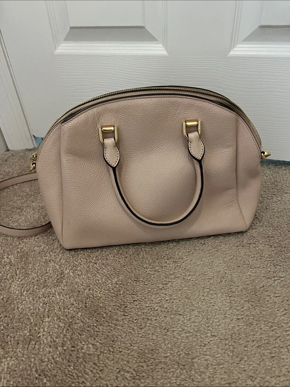 Michael Kors Light Blush Dome Crossbody Satchel